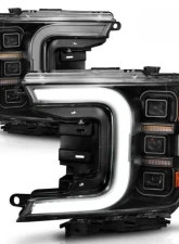 Anzo USA Full Led Projector Light Bar Headlights Black Amber Ford F-150 2018-2020                                     - 111519 - Image 3