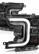 Anzo USA Full Led Projector Smoke Bar Style Headlights Black Amber  Ford F-150 2018-2020                                     - 111520 - Image 6