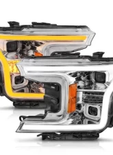 Anzo USA Full LED Proj Headlights w/Light Bar Swtchbk Seq. Chrome w/Int Ford F-150 2018-2020                                     - 111571 - Image 2