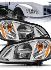 Anzo USA LED Crystal Headlights Chrome Housing w/ Clear Lens (Pair) Freightliner M2 2002-2014                                     - 131031 - Image 5