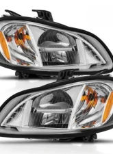Anzo USA LED Crystal Headlights Chrome Housing w/ Clear Lens (Pair) Freightliner M2 2002-2014                                     - 131031 - Image 2