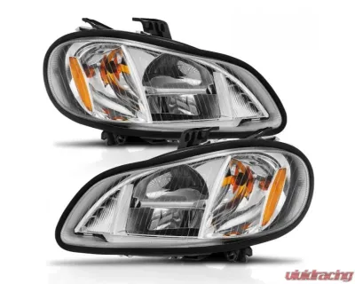 Anzo USA LED Crystal Headlights Chrome Housing w/ Clear Lens (Pair) Freightliner M2 2002-2014 - 131031