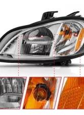 Anzo USA LED Crystal Headlights Chrome Housing w/ Clear Lens (Pair) Freightliner M2 2002-2014                                     - 131031 - Image 3