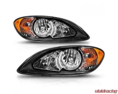 Anzo USA Crystal Headlights Black Housing (OE Replacement) International Prostar 2008-2016 - 131032