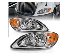 Anzo Crystal Headlights Chrome Housing International Prostar 2008-2016