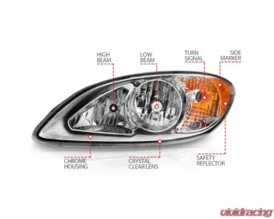 Anzo Crystal Headlights Chrome Housing International Prostar 2008-2016 - 131033