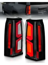 Anzo USA LED Tail Lights w/ Light Bar Black Housing Clear Lens Chevrolet Tahoe|Suburban 2015-2020                                     - 311374 - Image 7