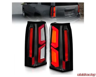 Anzo USA LED Tail Lights w/ Light Bar Black Housing Clear Lens Chevrolet Tahoe|Suburban 2015-2020 - 311374