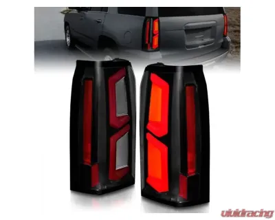 Anzo USA LED Tail Lights w/ Light Bar Black Housing Smoke Lens Chevrolet Tahoe|Suburban 2015-2020 - 311375