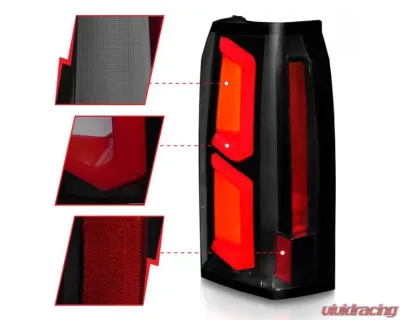 Anzo USA LED Tail Lights w/ Light Bar Black Housing Smoke Lens Chevrolet Tahoe|Suburban 2015-2020 - 311375