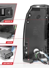 Anzo USA LED Tail Lights w/ Light Bar Black Housing Smoke Lens Chevrolet Tahoe|Suburban 2015-2020                                     - 311375 - Image 5