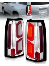Anzo USA LED Tail Lights w/ Light Bar Chrome Housing Clear Lens Chevrolet Tahoe|Suburban 2015-2020                                     - 311376 - Image 7