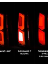 Anzo USA LED Tail Lights w/ Light Bar Chrome Housing Clear Lens Chevrolet Tahoe|Suburban 2015-2020                                     - 311376 - Image 2