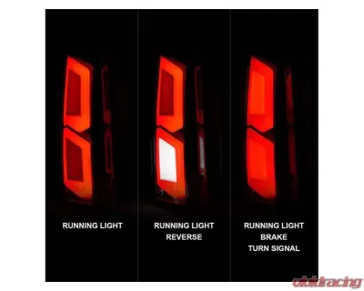 Anzo USA LED Tail Lights w/ Light Bar Chrome Housing Clear Lens Chevrolet Tahoe|Suburban 2015-2020 - 311376