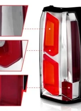Anzo USA LED Tail Lights w/ Light Bar Chrome Housing Clear Lens Chevrolet Tahoe|Suburban 2015-2020                                     - 311376 - Image 3