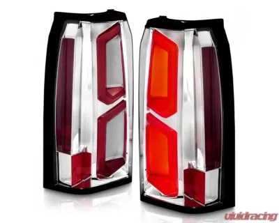 Anzo USA LED Tail Lights w/ Light Bar Chrome Housing Clear Lens Chevrolet Tahoe|Suburban 2015-2020 - 311376