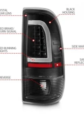 Anzo USA LED Tail Lights w/ Light Bar Black Housing Clear Lens Ford F-150|F-250|F-350|F-450 1997-2007                                     - 311377 - Image 4