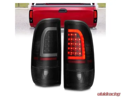 Anzo USA LED Tail Lights w/ Light Bar Black Housing Smoke Lens Ford F-150|F-250|F-350|F-450 1997-2007 - 311378