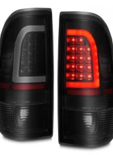Anzo USA LED Tail Lights w/ Light Bar Black Housing Smoke Lens Ford F-150|F-250|F-350|F-450 1997-2007                                     - 311378 - Image 2