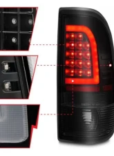 Anzo USA LED Tail Lights w/ Light Bar Black Housing Smoke Lens Ford F-150|F-250|F-350|F-450 1997-2007                                     - 311378 - Image 3