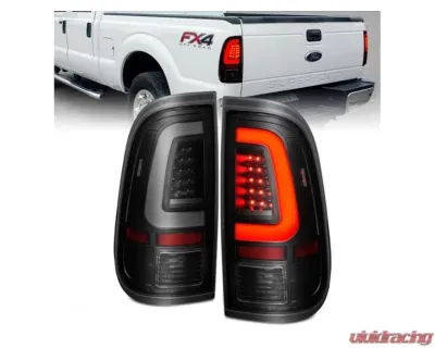 Anzo USA LED Tail w/ Lights Bar Black Housing Smoke Lens Ford F-250|F-350 |F-450|F-550 2008-2016 - 311379