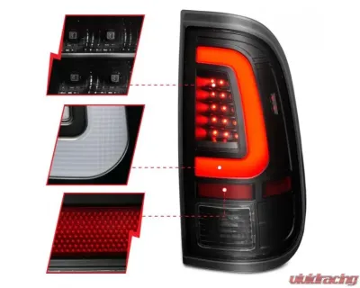 Anzo USA LED Tail w/ Lights Bar Black Housing Smoke Lens Ford F-250|F-350 |F-450|F-550 2008-2016 - 311379