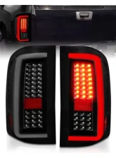 Anzo USA LED Tail Lights w/ Light Bar Black Housing Smoke Chevrolet Silverado1500 | 2500 | 3500 2007-2013                                     - 311381 - Image 7