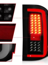 Anzo USA LED Tail Lights w/ Light Bar Black Housing Smoke Chevrolet Silverado1500 | 2500 | 3500 2007-2013                                     - 311381 - Image 3
