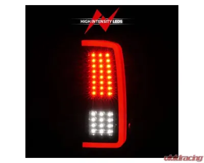 Anzo USA LED Tail Lights w/ Light Bar Black Housing Smoke Chevrolet Silverado1500 | 2500 | 3500 2007-2013 - 311381