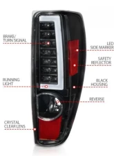 Anzo USA LED Tail Lights w/ Light Bar Black Housing Chevrolet|GMC 2004-2012                                     - 311382 - Image 2