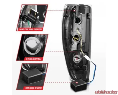 Anzo USA LED Tail Lights w/ Light Bar Black Housing Chevrolet|GMC 2004-2012 - 311382