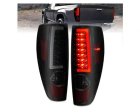 Anzo USA LED Tail Lights w/ Light Bar Black Housing Smoke Lens Chevrolet | GMC 2004-2012