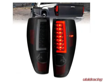 Anzo USA LED Tail Lights w/ Light Bar Black Housing Smoke Lens Chevrolet | GMC 2004-2012 - 311383