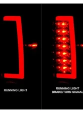 Anzo USA LED Tail Lights w/ Light Bar Black Housing Smoke Lens Chevrolet | GMC 2004-2012                                     - 311383 - Image 5