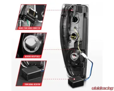 Anzo USA LED Tail Lights w/ Light Bar Black Housing Smoke Lens Chevrolet | GMC 2004-2012 - 311383