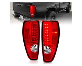 Anzo USA LED Tail Lights w/ Light Bar Chrome Housing Red/Clear Chevrolet|GMC 2004-2012