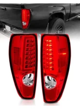 Anzo USA LED Tail Lights w/ Light Bar Chrome Housing Red/Clear Chevrolet|GMC 2004-2012                                     - 311384 - Image 7