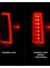 Anzo USA LED Tail Lights w/ Light Bar Chrome Housing Red/Clear Chevrolet|GMC 2004-2012                                     - 311384 - Image 2