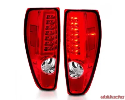 Anzo USA LED Tail Lights w/ Light Bar Chrome Housing Red/Clear Chevrolet|GMC 2004-2012 - 311384