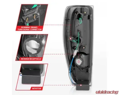 Anzo USA LED Tailights G2 - Black Chevrolet|GMC 2004-2010 - 311385