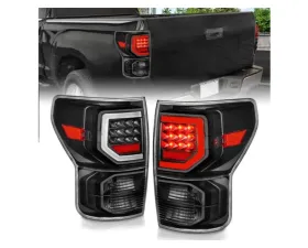 Anzo USA Full LED Tailights Black Housing Clear Lens G2 (w/C Light Bars) Toyota Tundra 2007-2013