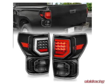 Anzo USA Full LED Tailights Black Housing Clear Lens G2 (w/C Light Bars) Toyota Tundra 2007-2013 - 311386
