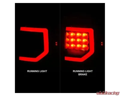 Anzo USA Full LED Tailights Black Housing Clear Lens G2 (w/C Light Bars) Toyota Tundra 2007-2013 - 311386