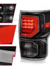 Anzo USA Full LED Tailights Black Housing Clear Lens G2 (w/C Light Bars) Toyota Tundra 2007-2013                                     - 311386 - Image 3