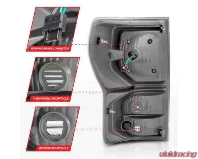 Anzo USA Full LED Tailights Black Housing Clear Lens G2 (w/C Light Bars) Toyota Tundra 2007-2013 - 311386