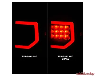 Anzo USA Full LED Tailights Black Housing Smoke Lens G2 (w/C Light Bars) Toyota Tundra 2007-2013 - 311387