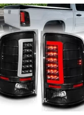 Anzo USA LED Tail Lights w/ Light Bar Black Housing Clear Lens GMC Sierra 2007-2013                                     - 311388 - Image 7