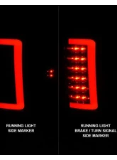 Anzo USA LED Tail Lights w/ Light Bar Black Housing Clear Lens GMC Sierra 2007-2013                                     - 311388 - Image 2