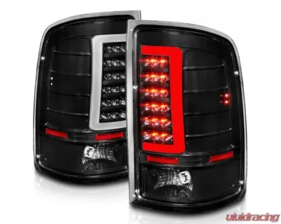 Anzo USA LED Tail Lights w/ Light Bar Black Housing Clear Lens GMC Sierra 2007-2013 - 311388