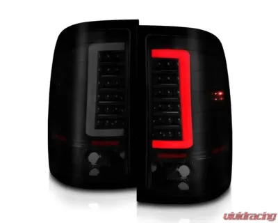 Anzo USA LED Tail Lights w/ Light Bar Black Housing Smoke Lens GMC Sierra 2007-2013 - 311389